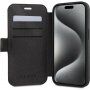 Guess 4GMetal Logo flip tok iPhone 15 Pro Max készülékhez - szürke