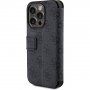 Guess 4GMetal Logo flip tok iPhone 15 Pro Max készülékhez - szürke