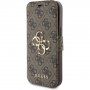 Guess 4G Metal Logo flip tok iPhone 15 készülékhez - barna