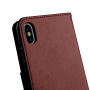 2 az egyben levehető flip cover védő tok Apple iPhone XS / iPhone X - barna
