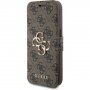 Guess 4G Metal Logo flip tok iPhone 15 Pro készülékhez - barna