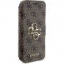 Guess 4G Metal Logo flip tok iPhone 15 Pro készülékhez - barna