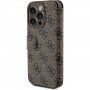 Guess 4G Metal Logo flip tok iPhone 15 Pro készülékhez - barna