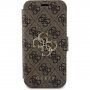 Guess 4GMetal Logo flip tok iPhone 15 Pro Max készülékhez - barna