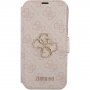 Guess 4GMetal Logo flip tok iPhone 15 Pro Max készülékhez - rózsaszín