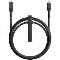 Nomad Kevlar textil borítású 20W-os USB-C / Lightning kábel iPhone / iPad / iPod / AirPods készülékhez - 1,5 m - fekete