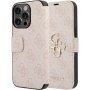 Guess 4GMetal Logo flip tok iPhone 15 Pro Max készülékhez - rózsaszín