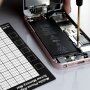 Mágneses szervizpad ráccsal az Apple készülékek javításához - fekete-fehér