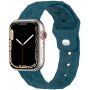 Szilikon szíj geometrikus mintával Apple Watch 42mm / 41mm / 40mm / 38mm-es órához - türkizkék