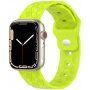 Szilikon szíj geometrikus mintával Apple Watch 42mm / 41mm / 40mm / 38mm-es órához - neonzöld