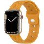 Szilikon szíj geometrikus mintával Apple Watch 42mm / 41mm / 40mm / 38mm-es órához - mustárszínű