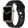 Szilikon szíj geometrikus mintával Apple Watch 42mm / 41mm / 40mm / 38mm-es órához - fekete