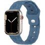 Szilikon szíj geometrikus mintával Apple Watch 42mm / 41mm / 40mm / 38mm-es órához - kék