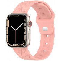 Szilikon szíj geometrikus mintával Apple Watch 42mm / 41mm / 40mm / 38mm-es órához - rózsaszín