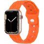 Szilikon szíj geometrikus mintával Apple Watch 42mm / 41mm / 40mm / 38mm-es órához - narancsszínű