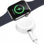 Mini hordozható vezeték nélküli töltő Apple Watch-hoz - fehér