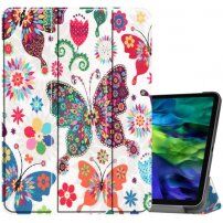 Borító alvás funkcióval - iPad Pro 11" (2020-2022) - lepkék és virágok