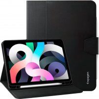 Spigen Liquid Air Folio tárolóval - Apple Pencil - iPad Air 4 (2020) / Air 5 (2022) - fekete