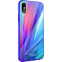 NILLKIN 3v1 ajándékcsomagolás (védőtok / vezeték nélküli töltő / töltő kábel) - iPhone X - kék