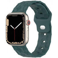 Szilikon szíj geometrikus mintával Apple Watch Ultra 49mm / 46mm / 45mm / 44mm / 42mm-es órához - petróleumkék