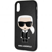 Karl Lagerfeld Ikonik TPU borító iPhone X / XS - fekete