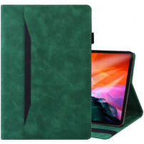 Elegáns tok kártyatároló rekeszekkel - iPad Air 4 (2020) / Air 5 (2022) / Pro 11" (2018-2022) - sötétzöld