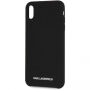 Karl Lagerfeld Silver Logo Silicone Case tok iPhone XR - fekete