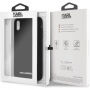 Karl Lagerfeld Silver Logo Silicone Case tok iPhone XR - fekete