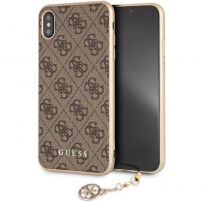Guess Charms Hard Case tok iPhone XS Max - barna