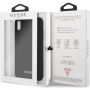 Guess Silicone Gold Logo Case tok iPhone XS Max - fekete