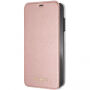 Guess PU Leather Book Case Iridescent borító iPhone XS Max - rózsaszín-arany