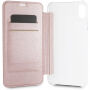 Guess PU Leather Book Case Iridescent borító iPhone XS Max - rózsaszín-arany