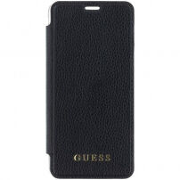 Guess PU Leather Book Case Iridescent borító iPhone XS Max - fekete