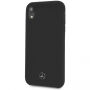 Mercedes Silicone / Fiber Case Lining tok iPhone XR - fekete