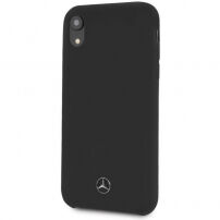 Mercedes Silicone / Fiber Case Lining tok iPhone XR - fekete