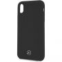 Mercedes Silicone / Fiber Case Lining tok iPhone XR - fekete