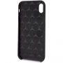 Mercedes Silicone / Fiber Case Lining tok iPhone XR - fekete