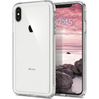 Spigen Crystal Hybrid tok iPhone XS Max - átlátszó