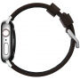 Nomad Active Pro hidrofób bőr szíj - Apple Watch Ultra 49mm / 46mm / 45mm / 44mm / 42mm - barna-ezüst
