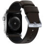 Nomad Active Pro hidrofób bőr szíj - Apple Watch Ultra 49mm / 46mm / 45mm / 44mm / 42mm - barna-ezüst