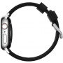Nomad Active Pro hidrofób bőr szíj - Apple Watch Ultra 49mm / 46mm / 45mm / 44mm / 42mm - fekete-ezüst