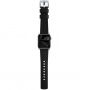 Nomad Active Pro hidrofób bőr szíj - Apple Watch Ultra 49mm / 46mm / 45mm / 44mm / 42mm - fekete-ezüst