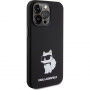 Karl Lagerfeld Choupette NFT szilikon tok iPhone 15 Pro Max készülékhez - fekete
