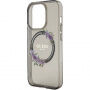 Guess Flowers Ring Glossy Logo tok MagSafe funkcióval iPhone 13 Pro Max készülékhez - szürke