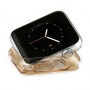 BASEUS ultra vékony gumitok - Apple Watch 42mm (tl. 0,65mm) - arany-átlátszó