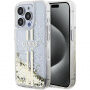 Guess Liquid Glitter Gold Stripe tok iPhone 13 Pro Max készülékhez - átlátszó