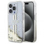 Guess Liquid Glitter Gold Stripe tok iPhone 15 Pro Max készülékhez - átlátszó