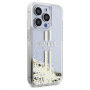 Guess Liquid Glitter Gold Stripe tok iPhone 15 Pro Max készülékhez - átlátszó