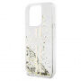 Guess Liquid Glitter Gold Stripe tok iPhone 15 Pro Max készülékhez - átlátszó