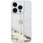 Guess Liquid Glitter Gold Stripe tok iPhone 13 Pro Max készülékhez - átlátszó